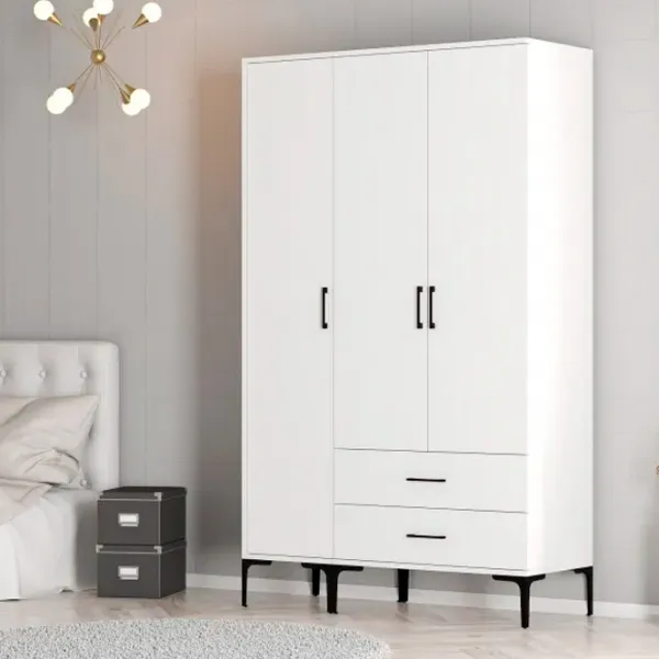 Dulap pentru haine Trendy Kumsal ST 120 x 47.5 x 201.4 / PAL melaminat / White photo 7