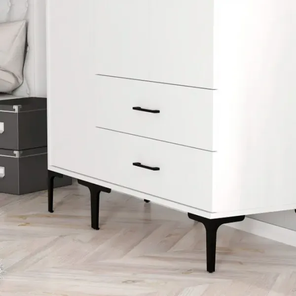 Dulap pentru haine Trendy Kumsal ST 120 x 47.5 x 201.4 / PAL melaminat / White photo 8