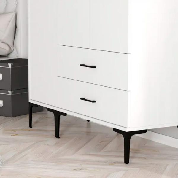 Dulap pentru haine Trendy Kumsal ST 120 x 47.5 x 201.4 / PAL melaminat / White photo 8