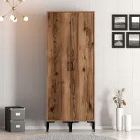 Dulap pentru haine Trendy Kumsal SS 80 x 47.5 x 201.4 / PAL melaminat / Walnut photo 3