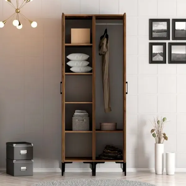 Гардероб Trendy Kumsal SS 80 x 47.5см x 201.4 / ДСП меламин / Oреховый photo 4