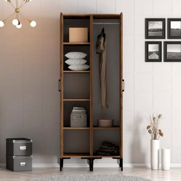 Гардероб Trendy Kumsal SS 80 x 47.5см x 201.4 / ДСП меламин / Oреховый photo 4
