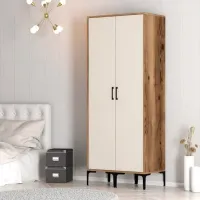 Dulap pentru haine Trendy Kumsal SS 80 x 47.5 x 201.4 / PAL melaminat / Walnut photo 5