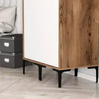 Dulap pentru haine Trendy Kumsal SS 80 x 47.5 x 201.4 / PAL melaminat / Walnut photo 6