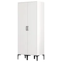 Dulap pentru haine Trendy Kumsal SS 80 x 47.5 x 201.4 / PAL melaminat / White