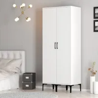 Гардероб Trendy Kumsal SS 80 x 47.5см x 201.4 / ДСП меламин / White photo 4