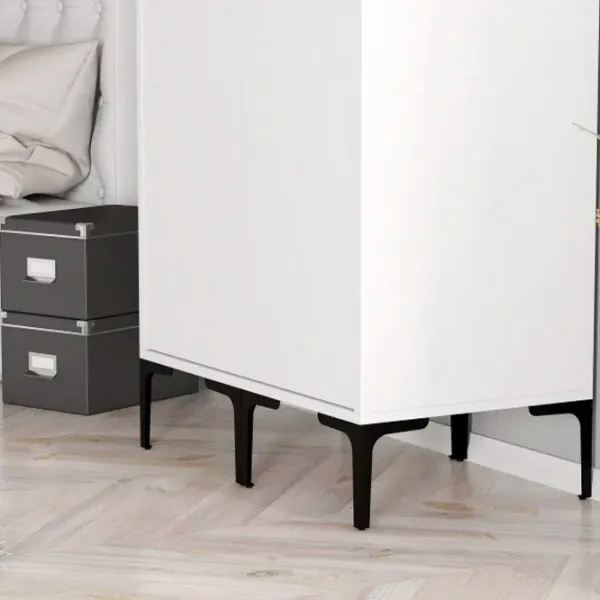 Dulap pentru haine Trendy Kumsal SS 80 x 47.5 x 201.4 / PAL melaminat / White photo 6