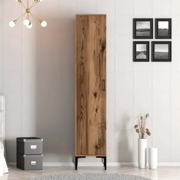 Dulap pentru haine Trendy Kumsal S 40 x 47.5 x 201.4 / PAL melaminat / Walnut photo 3