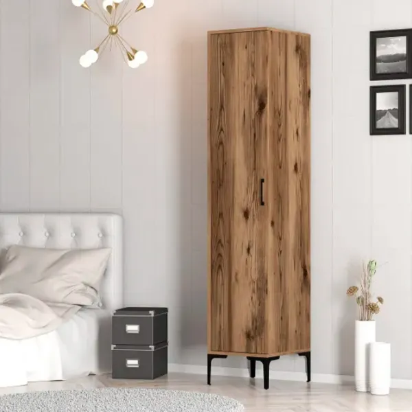 Dulap pentru haine Trendy Kumsal S 40 x 47.5 x 201.4 / PAL melaminat / Walnut photo 7