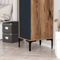 Dulap pentru haine Trendy Kumsal S 40 x 47.5 x 201.4 / PAL melaminat / Walnut photo 8