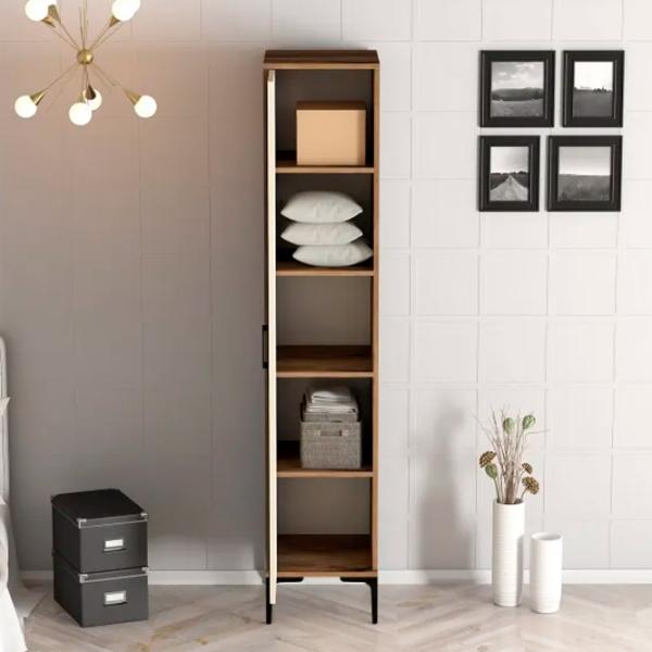 Dulap pentru haine Trendy Kumsal S 40 x 47.5 x 201.4 / PAL melaminat / Walnut photo 4