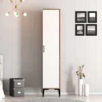 Dulap pentru haine Trendy Kumsal S 40 x 47.5 x 201.4 / PAL melaminat / Walnut photo 4