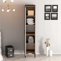 Dulap pentru haine Trendy Kumsal S 40 x 47.5 x 201.4 / PAL melaminat / Walnut photo 5