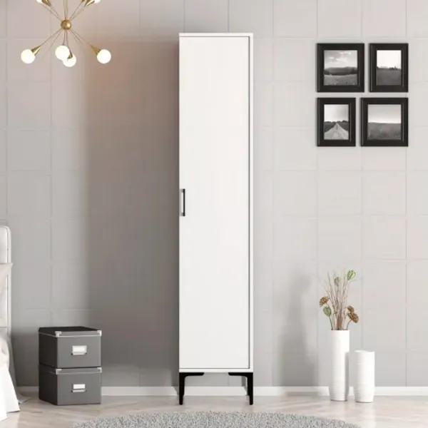 Dulap pentru haine Trendy Kumsal S 40 x 47.5 x 201.4 / PAL melaminat / White photo 4