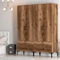 Dulap pentru haine Trendy Kumsal TT 160 x 47.5 x 201.4 / PAL melaminat / Walnut photo 5