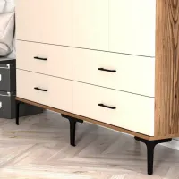 Dulap pentru haine Trendy Kumsal TT 160 x 47.5 x 201.4 / PAL melaminat / Walnut photo 6