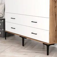Dulap pentru haine Trendy Kumsal TT 160 x 47.5 x 201.4 / PAL melaminat / Walnut photo 6