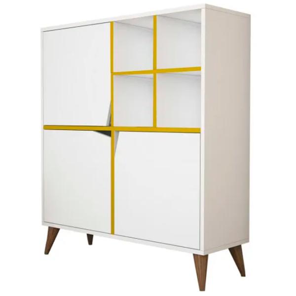 Комод Trendy multifunctional Puls 115 x 100 x 30см / ДСП / Желтый photo 1