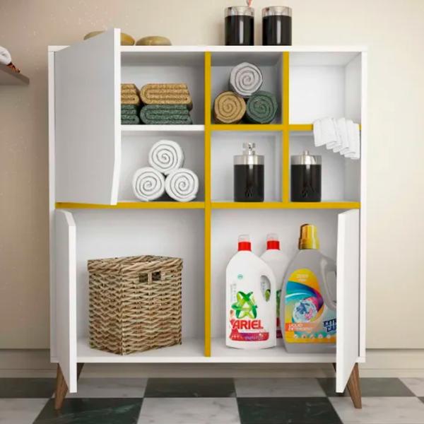 Комод Trendy multifunctional Puls 115 x 100 x 30см / ДСП / Желтый photo 3
