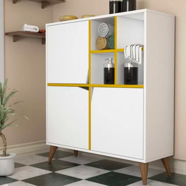 Комод Trendy multifunctional Puls 115 x 100 x 30см / ДСП / Желтый photo 4