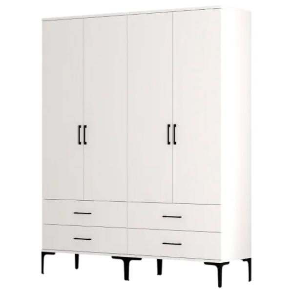 Dulap pentru haine Trendy Kumsal TT 160 x 47.5 x 201.4 / PAL melaminat / White photo 1