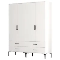 Dulap pentru haine Trendy Kumsal TT 160 x 47.5 x 201.4 / PAL melaminat / White