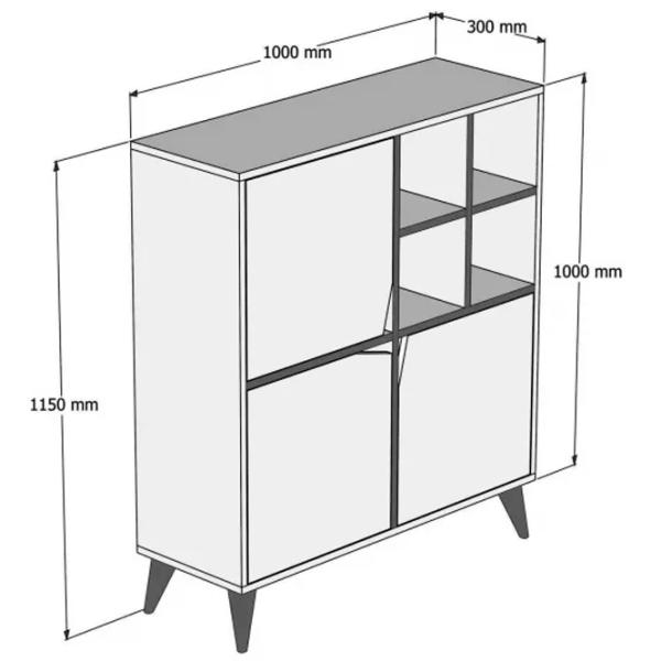 Comodă Trendy multifunctional Puls 115 x 100 x 30 / PAL / Brown photo 4