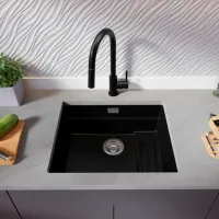 Chiuvetă PRIMAGRAN PRAGUE 60 Step Level Undermount 47 x 56 / Granit / Black photo 4