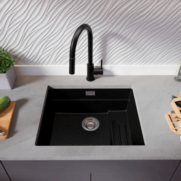 Кухонная мойка PRIMAGRAN PRAGUE 60 Step Level Undermount 47 x 56 / Гранит / Черный металлик photo 4