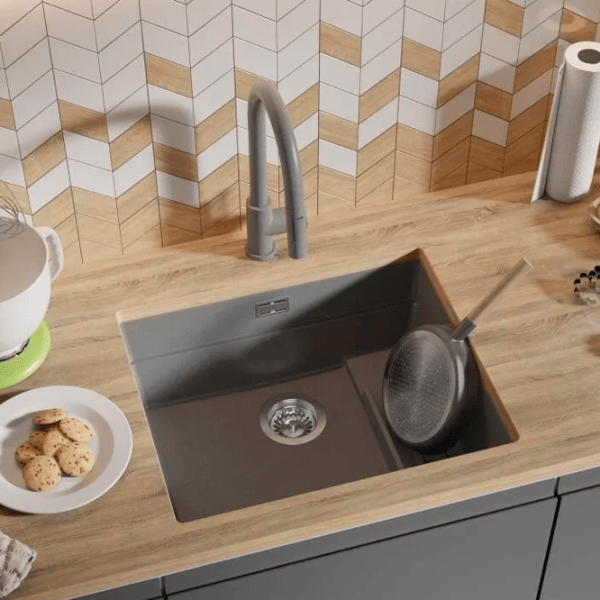 Кухонная мойка PRIMAGRAN PRAGUE 60 Step Level Undermount 47 x 56 / Гранит / Серый photo 4