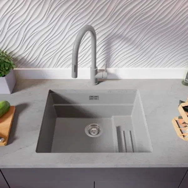 Кухонная мойка PRIMAGRAN PRAGUE 60 Step Level Undermount 47 x 56 / Гранит / Серый photo 5