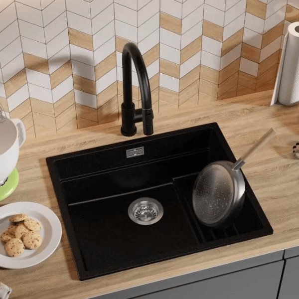 Кухонная мойка PRIMAGRAN PRAGUE 60 Step Level 47 x 56 / Гранит / Черный photo 5
