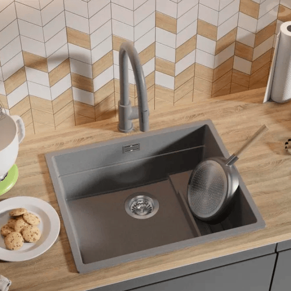 Кухонная мойка PRIMAGRAN PRAGUE 60 Step Level 47 x 56 / Гранит / Серый photo 4