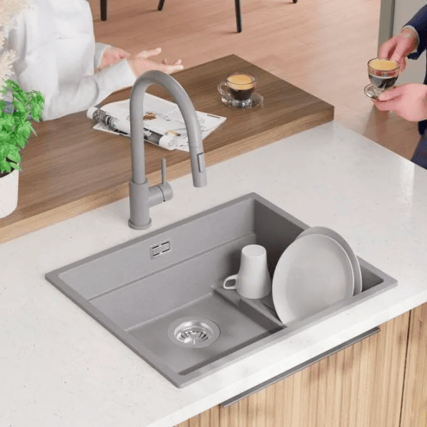 Кухонная мойка PRIMAGRAN PRAGUE 60 Step Level 47 x 56 / Гранит / Серый photo 6