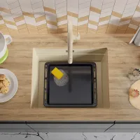 Chiuvetă PRIMAGRAN PRAGUE 60 Level Undermount 47 x 46 / Granit / Beige photo 2