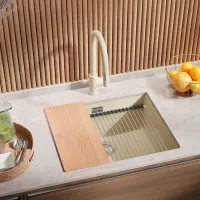 Chiuvetă PRIMAGRAN PRAGUE 60 Level Undermount 47 x 46 / Granit / Beige photo 3
