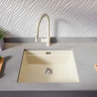 Chiuvetă PRIMAGRAN PRAGUE 60 Level Undermount 47 x 46 / Granit / Beige photo 4