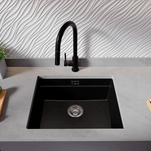 Кухонная мойка PRIMAGRAN PRAGUE 60 Level Undermount 47 x 46 / Гранит / Черный photo 4