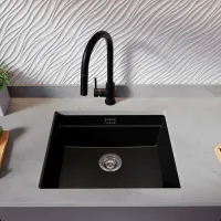 Chiuvetă PRIMAGRAN PRAGUE 60 Level Undermount 47 x 46 / Granit / Black photo 4