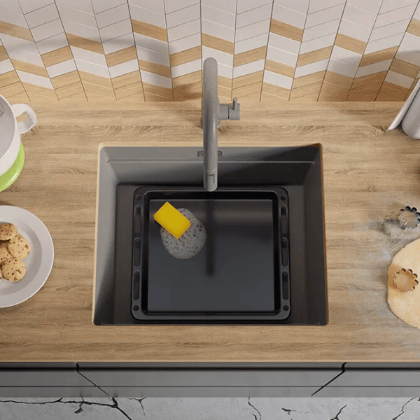 Кухонная мойка PRIMAGRAN PRAGUE 60 Level Undermount 47 x 46 / Гранит / Серый photo 2