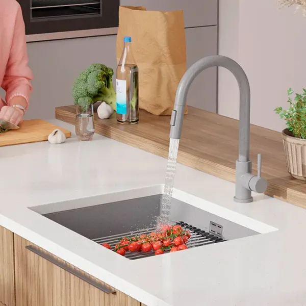 Кухонная мойка PRIMAGRAN PRAGUE 60 Level Undermount 47 x 46 / Гранит / Серый photo 7