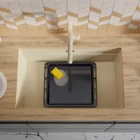 Chiuvetă PRIMAGRAN PRAGUE 80 Level Undermount 47 x 76 / Granit / Beige photo 2