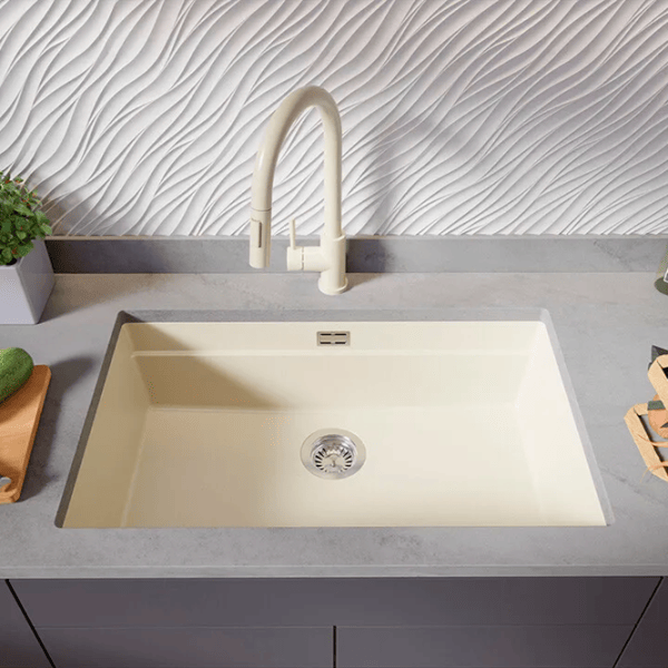 Кухонная мойка PRIMAGRAN PRAGUE 80 Level Undermount 47 x 76 / Гранит / Бежевый photo 4