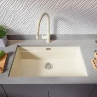 Chiuvetă PRIMAGRAN PRAGUE 80 Level Undermount 47 x 76 / Granit / Beige photo 4