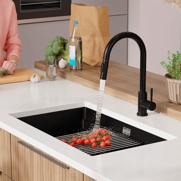 Кухонная мойка PRIMAGRAN PRAGUE 80 Level Undermount 47 x 76 / Гранит / Черный photo 7