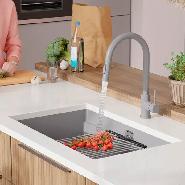 Кухонная мойка PRIMAGRAN PRAGUE 80 Level Undermount 47 x 76 / Гранит / Серый photo 7