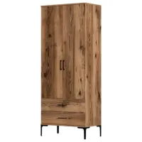 Dulap pentru haine Trendy Kumsal T 80 x 47.5 x 201.4 / PAL melaminat / Walnut