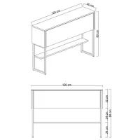 Comodă Trendy Luxe 80 x 120 x 30 / PAL / Travertine photo 6