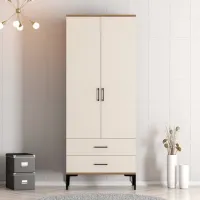 Dulap pentru haine Trendy Kumsal T 80 x 47.5 x 201.4 / PAL melaminat / Walnut photo 3
