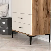 Dulap pentru haine Trendy Kumsal T 80 x 47.5 x 201.4 / PAL melaminat / Walnut photo 6